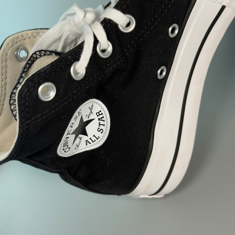 Converse Chuck Taylor All Star Lift Platform Womens 8 Hi Top Black White Lace Up - Picture 11 of 16